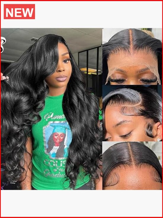 13x6 Body Wave Lace Front Wig Human Hair 200 Density HD Transparent Lace main image 4